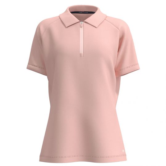 Blockley Ladies Zip Polo Pink