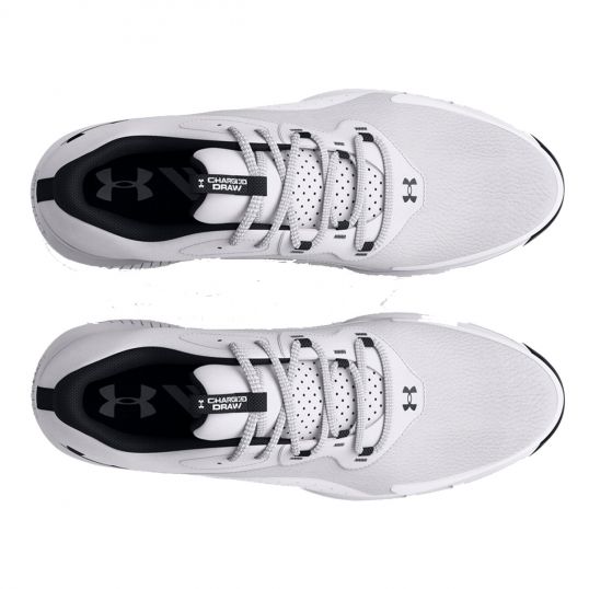 Charged Draw 2 Wide Mens Golf Shoes White