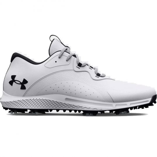 Charged Draw 2 Wide Mens Golf Shoes White