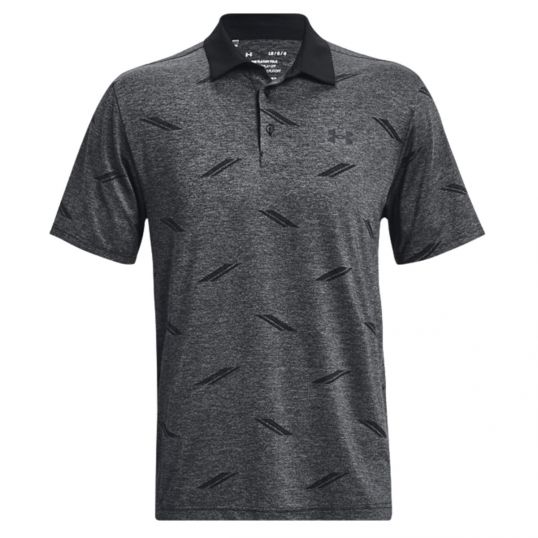 Playoff Deuces Jacquard Polo Black