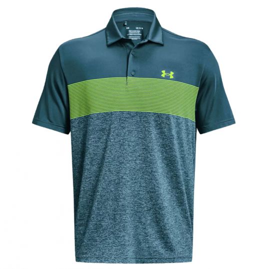 Playoff 3.0 Stripe Polo Blue/Green