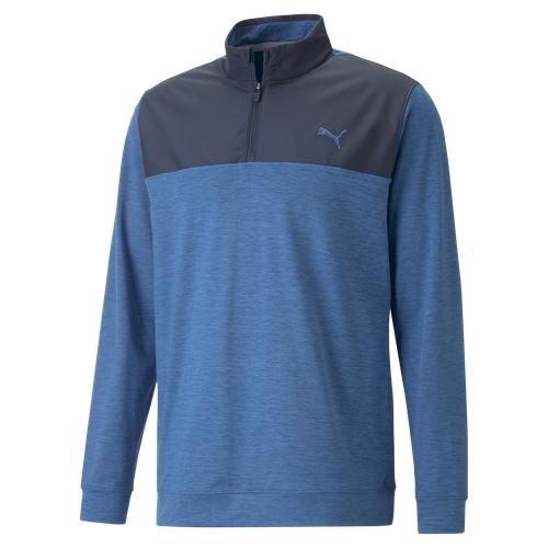 Cloudspun Colorblock 1/4 Zip Sweater Navy/Blue