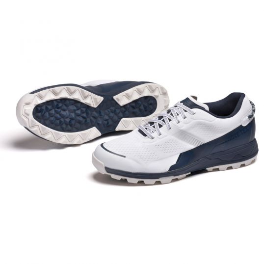 Mizuno MZU EN Mens Golf Shoes White/Navy | Mens Golf Shoes at JamGolf