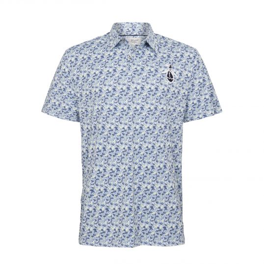 Umbrella Novelty Print Polo with Large Pete Logo Astral Night