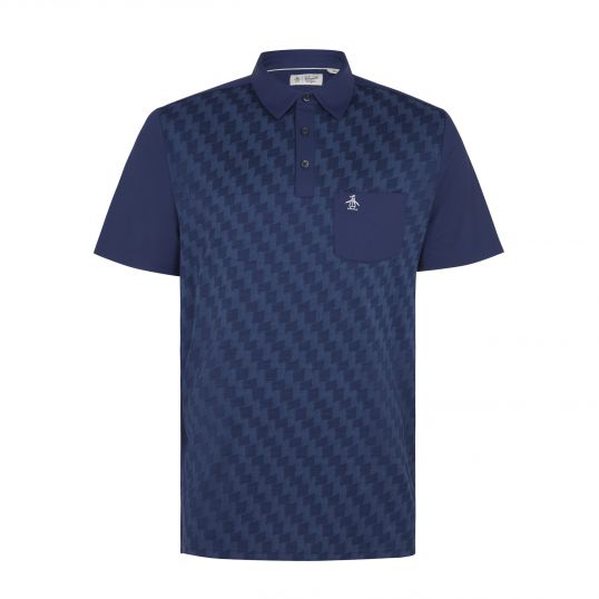 50's Colour Block Print Polo Astral Night