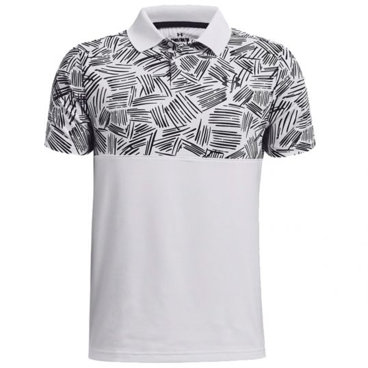 Performance Palm Stitch Junior Polo White