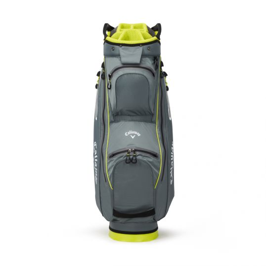 Chev Dry 14 Cart Bag Charcoal/Fluorescent Yellow