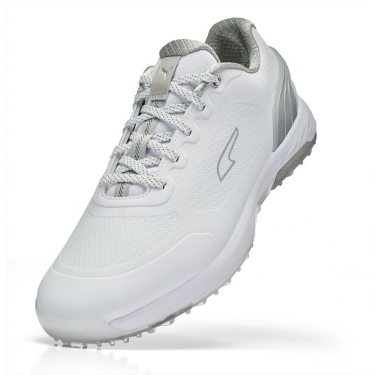 Alphacat Nitro Mens Golf Shoes Blue/White/Silver Mens UK 9.5 Standard White/High Rise/Silver
