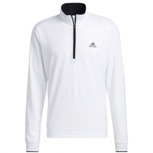 Lightweight 1/4 Zip Sweater White