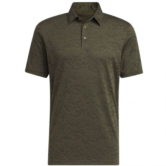 Textured Polo Olive Strata/Black