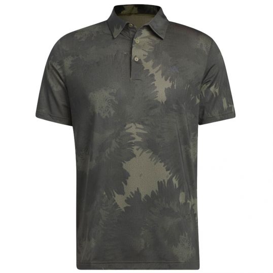 Flower Mesh Polo Olive Strata/Black