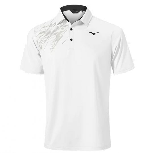 Elite Print Polo White