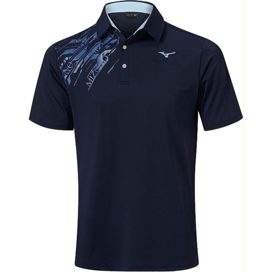 Elite Print Polo Deep Navy