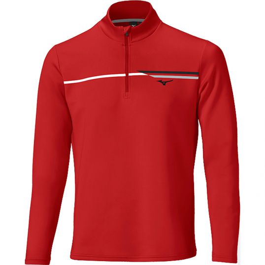 Breeze T-Stripe 1/4 Zip Sweater Red