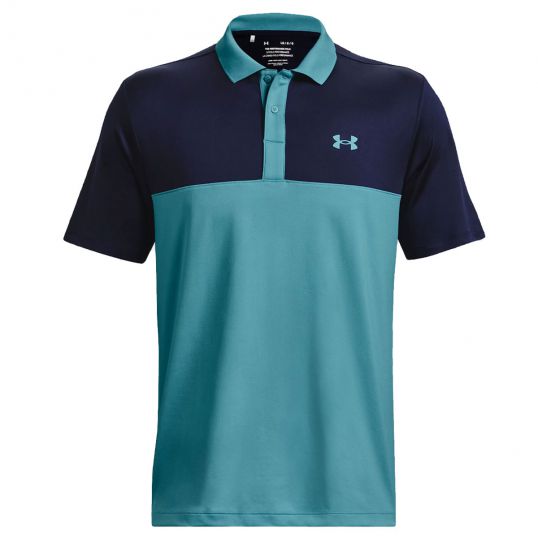 Perf 3.0 Color Block Polo Glacier Blue