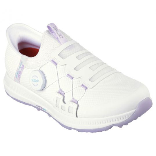 Go Golf Elite 5 Slip 'In Ladies Golf Shoes - White/Lavender