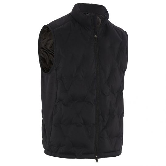 Chev Welded Quilted Puffer Gilet Caviar