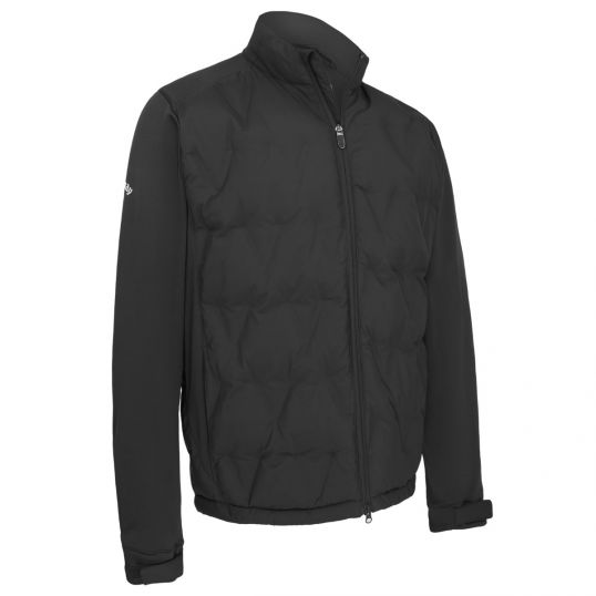 Chev Welded Quilted Puffer Jacket Caviar