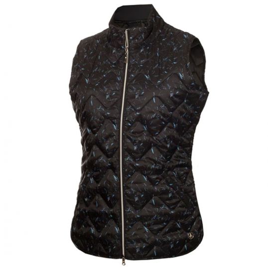 Krina Quilted Gilet Navy Reflective Print