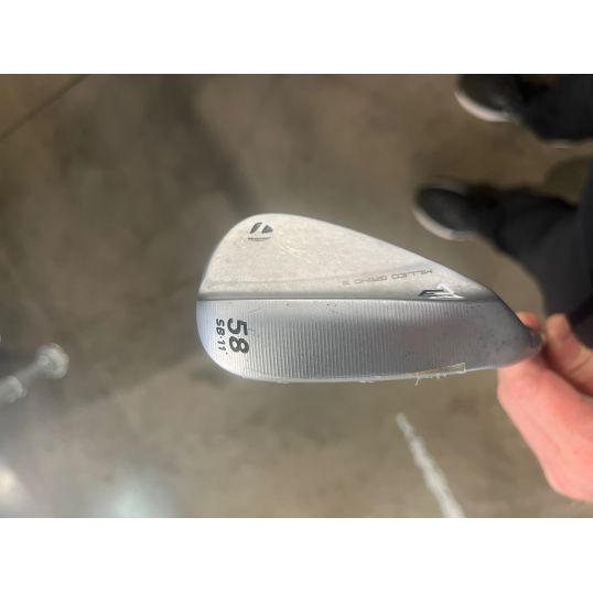 Milled Grind 3 Raw Design Satin Chrome Wedge Left 58 11 Stiff True Temper Tour Issue S200 (Used - 4 Star)