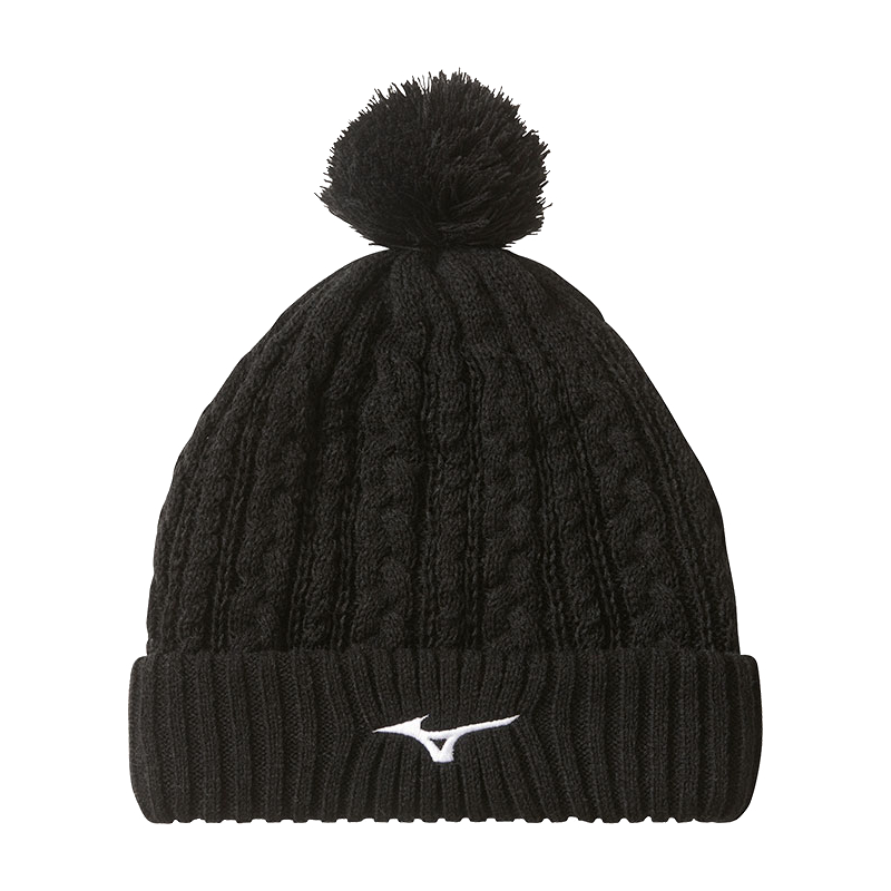 Product Image for Mizuno Knit Bobble Hat Mens One Size Black