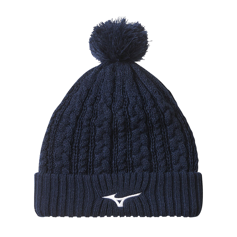 Product Image for Mizuno Knit Bobble Hat Mens One Size Navy
