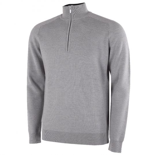 Chester Merino Sweater Grey Melange Mens Small Grey Melange
