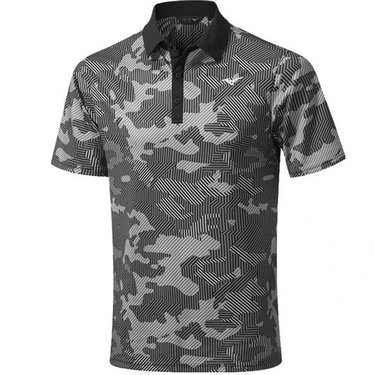 Winter Camo Polo Black Mens Small Black