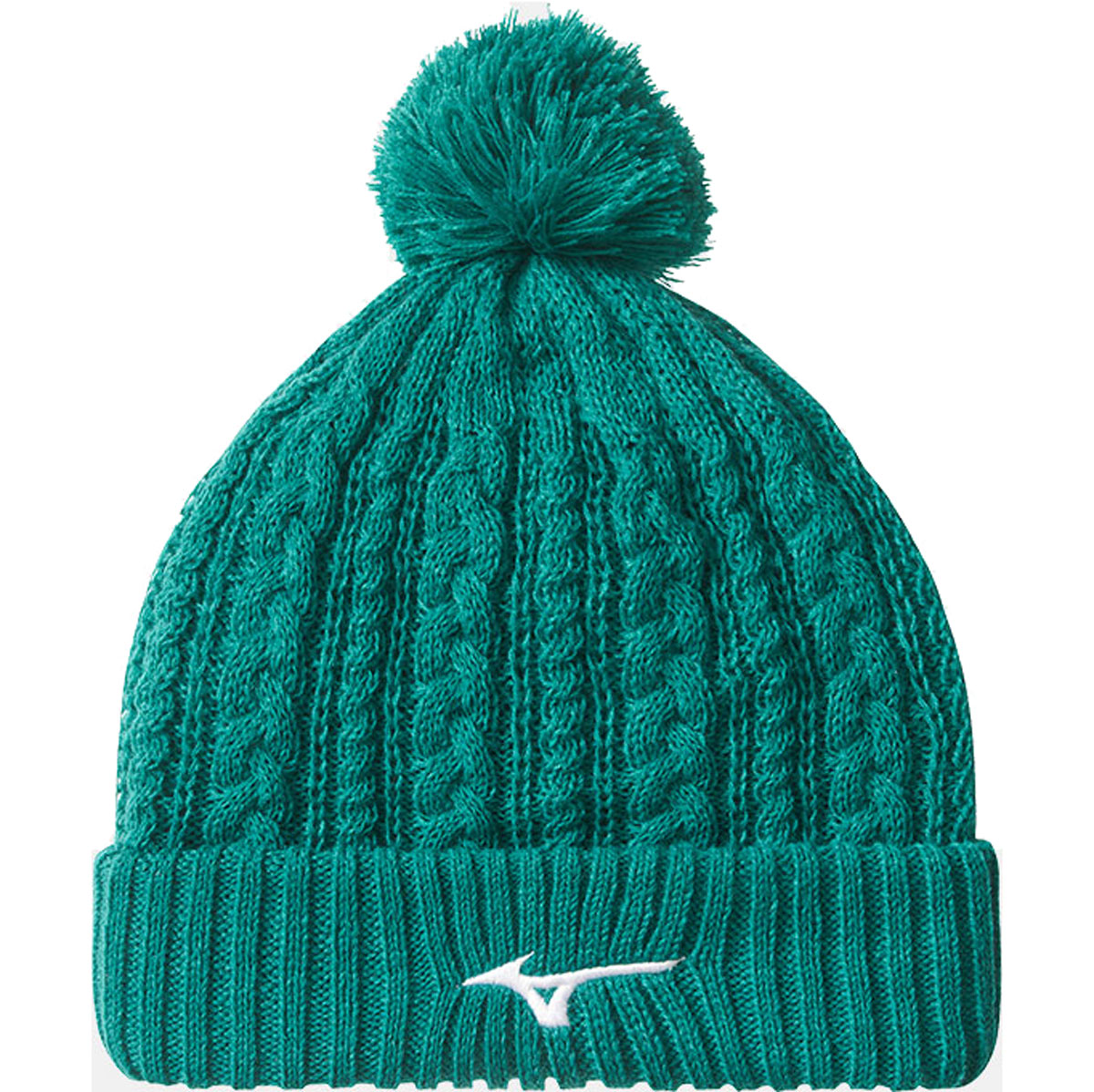 Product Image for Mizuno Knit Bobble Hat Mens One Size Dark Green