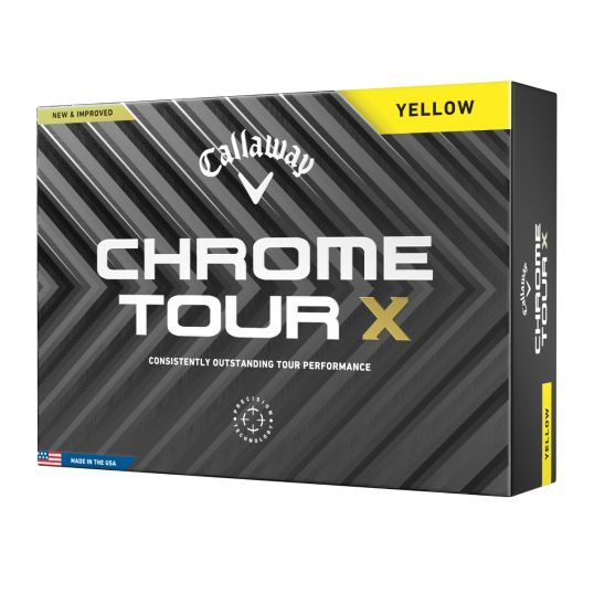 Chrome Tour X Yellow Golf Balls 2025