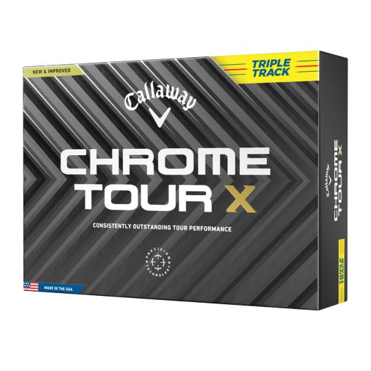 Chrome Tour X Triple Track Yellow Golf Balls