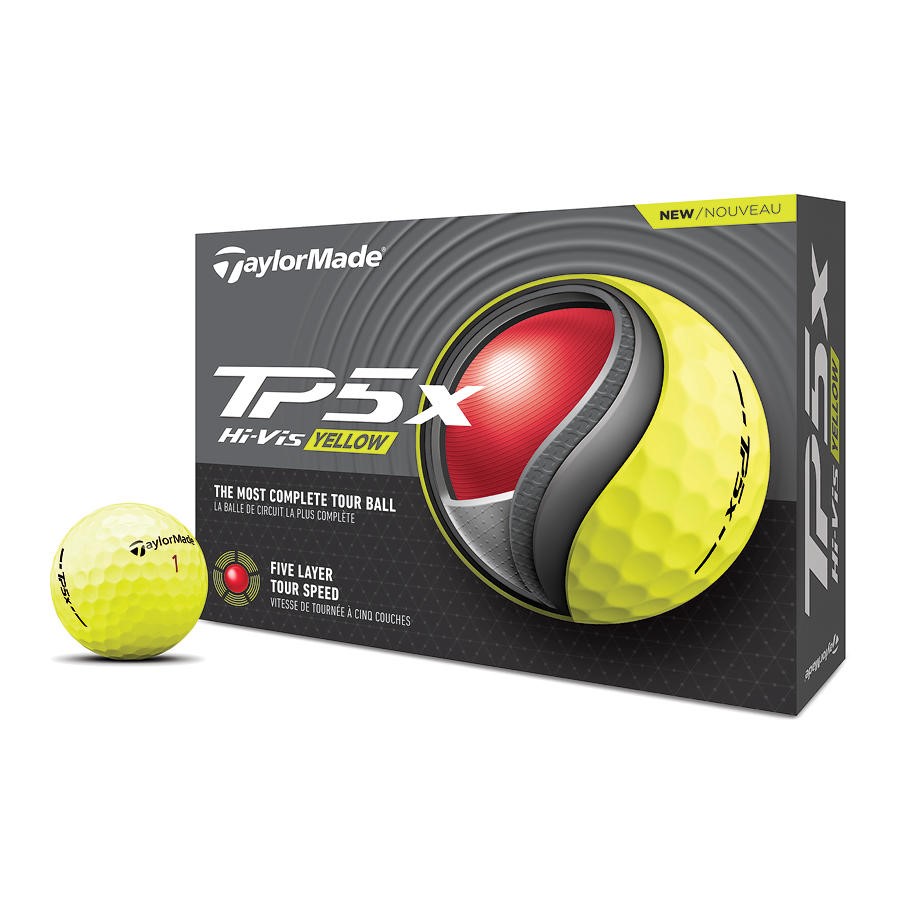 Product Image for TaylorMade TP5x Yellow Golf Balls 2025