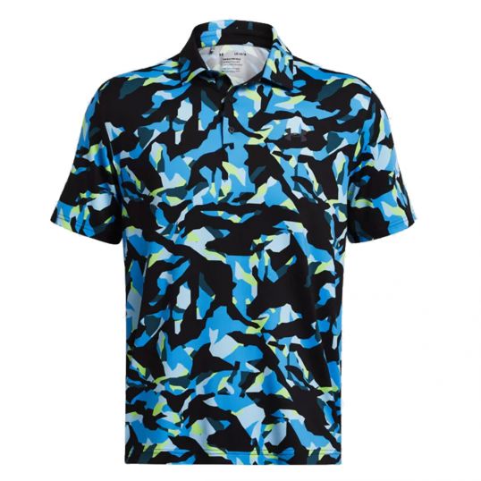 Playoff 3.0 Printed Polo Black/Blue Camo Mens Medium Black/Blue Camo