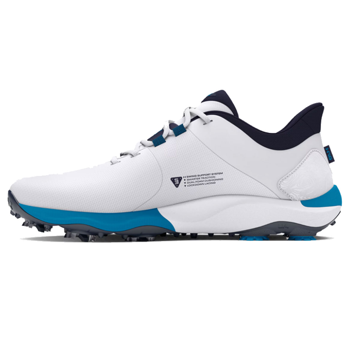 Product Image for Drive Pro Wide Mens Golf Shoes White/Blue