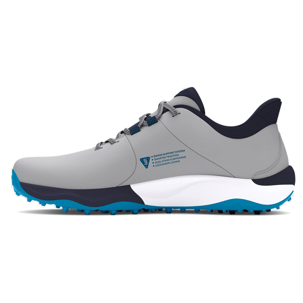 Product Image for Drive Pro SL Wide Mens Golf Shoes Grey/Blue Mens UK 8 Wide Grey/Blue