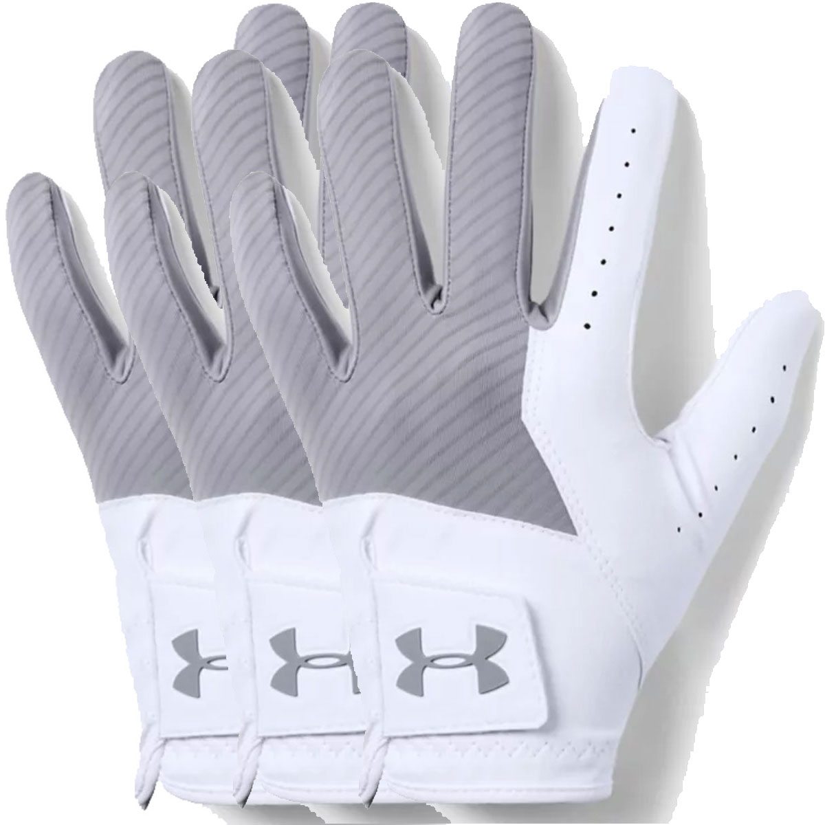 Product Image for Medal Mens Golf Glove White/Grey 3 Glove Offer