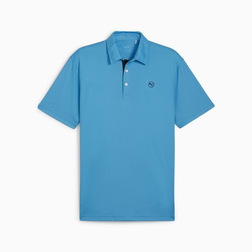 Pure Solid Polo Aqua