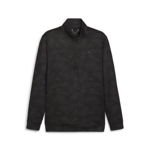 Cloudspun Camo 1/4 Zip Sweater Black