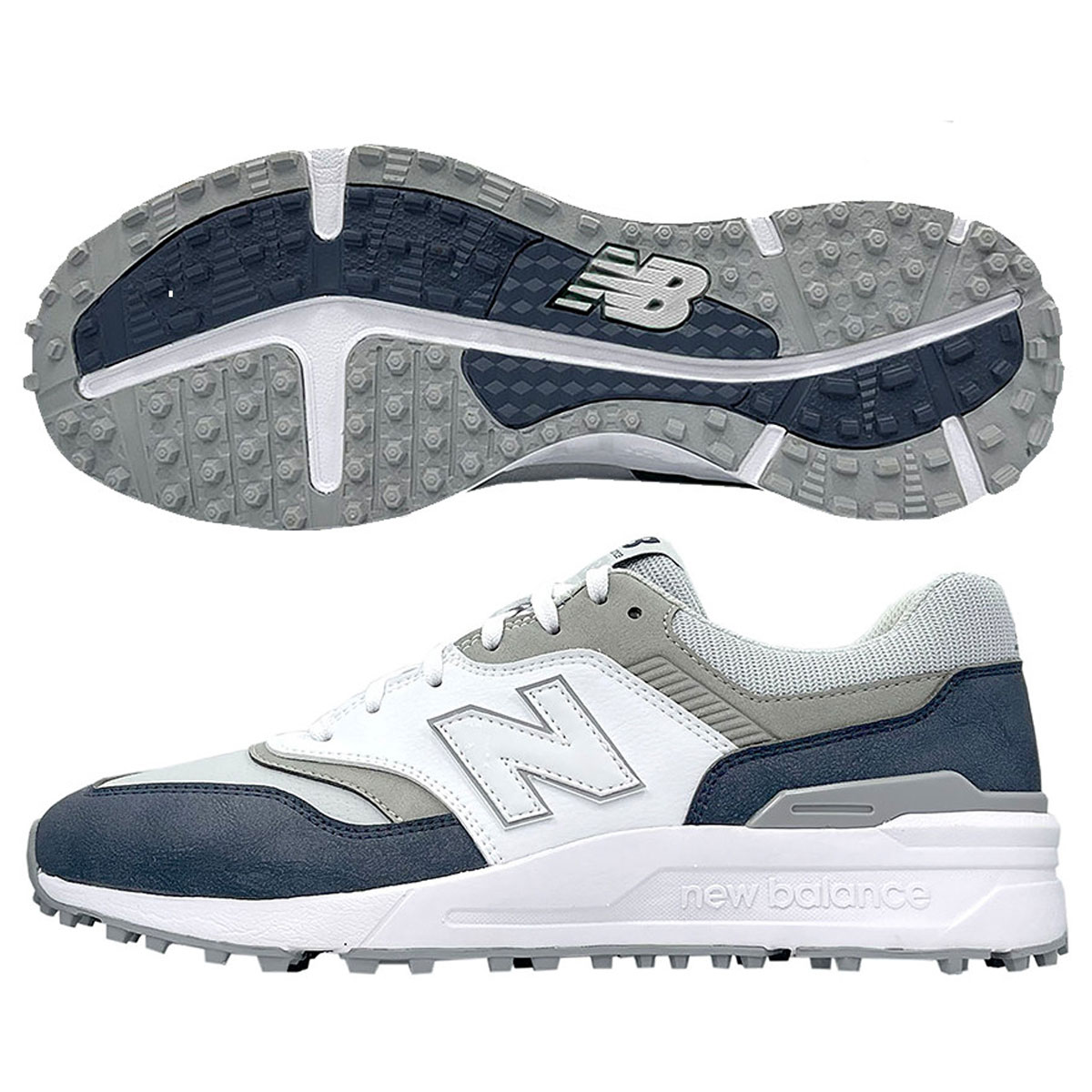 Product Image for 997 SL Mens Golf Shoes White/Navy Mens UK 8 Standard White/Navy