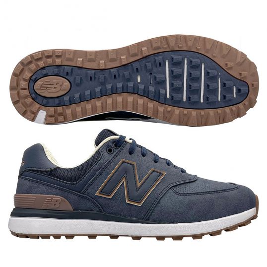 574 Greens Mens Golf Shoes Navy/Gum