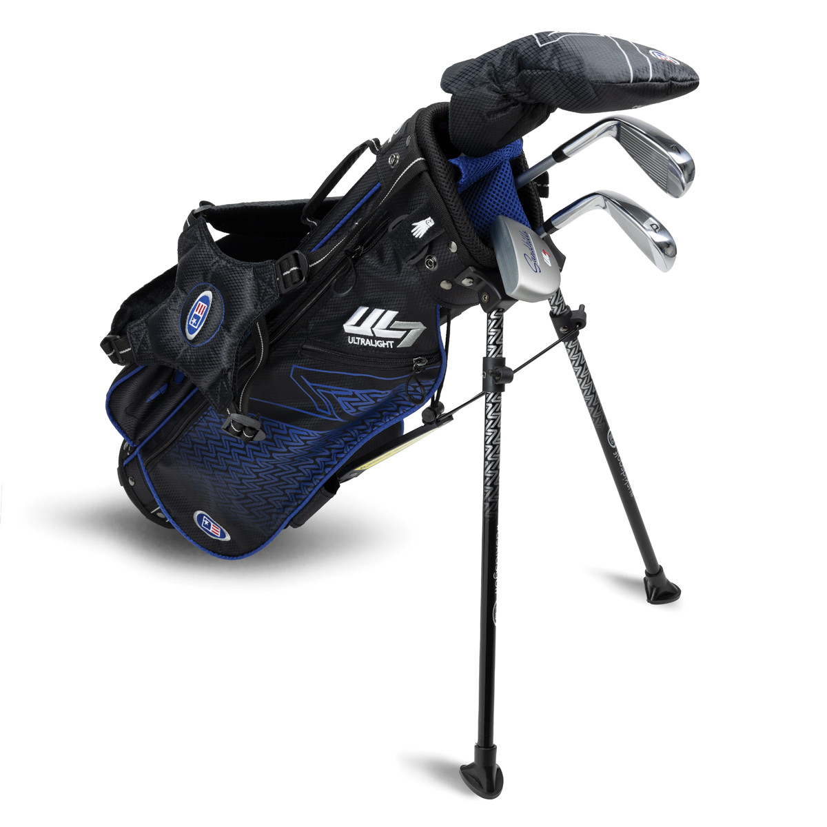 Product Image for US Kids Ultralight UL7 45" Blue 4 Club Junior Golf Set Right