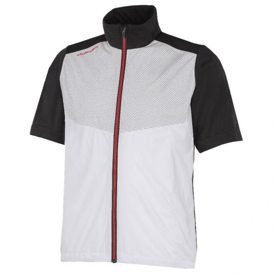 Livingston Windproof Short Sleeve Jacket White/Black/Red