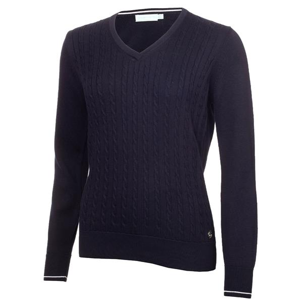 Nellie Cable V Neck Sweater