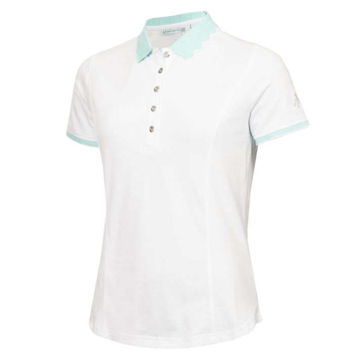 Product Image for Green Lamb Nadeen Ladies Club Polo White/Aqua Ladies 16 White/Aqua