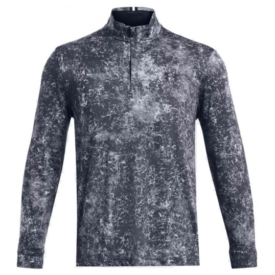 Playoff Printed 1/4 Zip Sweater Downpour Grey