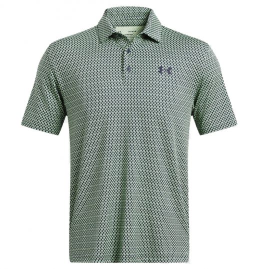 Playoff 3.0 Printed Polo Matrix Green Mens Small Matrix Green