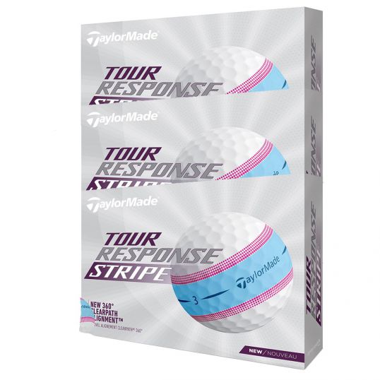 3 Dozen Tour Response Stripe Blue/Pink Golf Balls