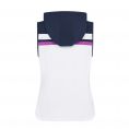 Lightweight Ladies Hoodie Colour Block Vest Bright White