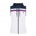 Lightweight Ladies Hoodie Colour Block Vest Bright White