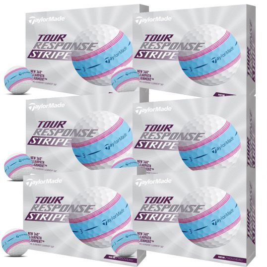 Tour Response Stripe Blue/Pink Golf Balls 6 Dozen Special